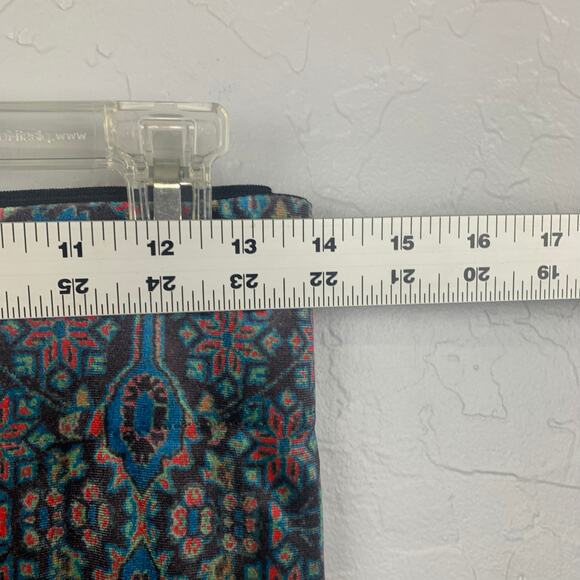 Judith March Arabian Nights Pants Medium Black Floral High Waist Flared Pull On - Picture 7 of 9